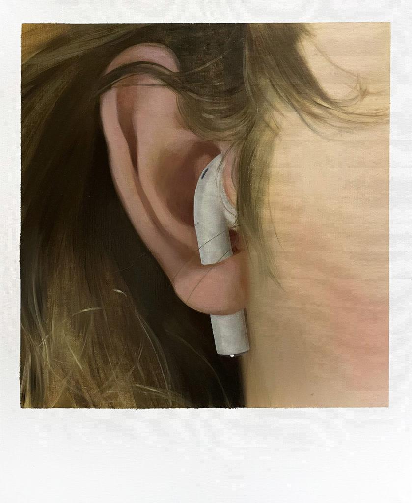 Union of the Impossible. “Headphone”. 2021. canvas. oil. 50cm x 40cm.